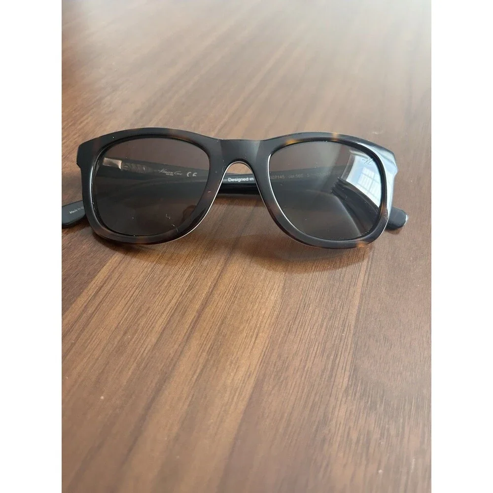 Kenneth Cole KC7145 Women's Cat Eye Sunglasses Black/Brown Tinted 55-22 140mm